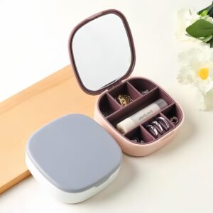 ShePiks Jewelry Box, Small Jewelry Box with Mirror